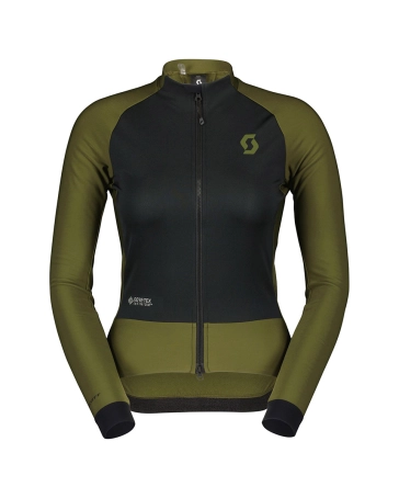 Veste coupe-vent Femme RC PRO WARM HYBRID GORE-TEX WINDSTOPPER Vert Sapin/Noir